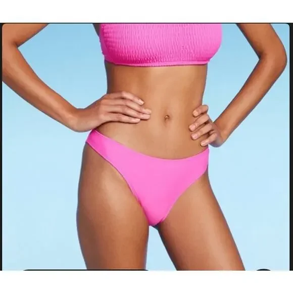 Wild Fable Bikini Bottom Pink Small - Picture 2 of 7